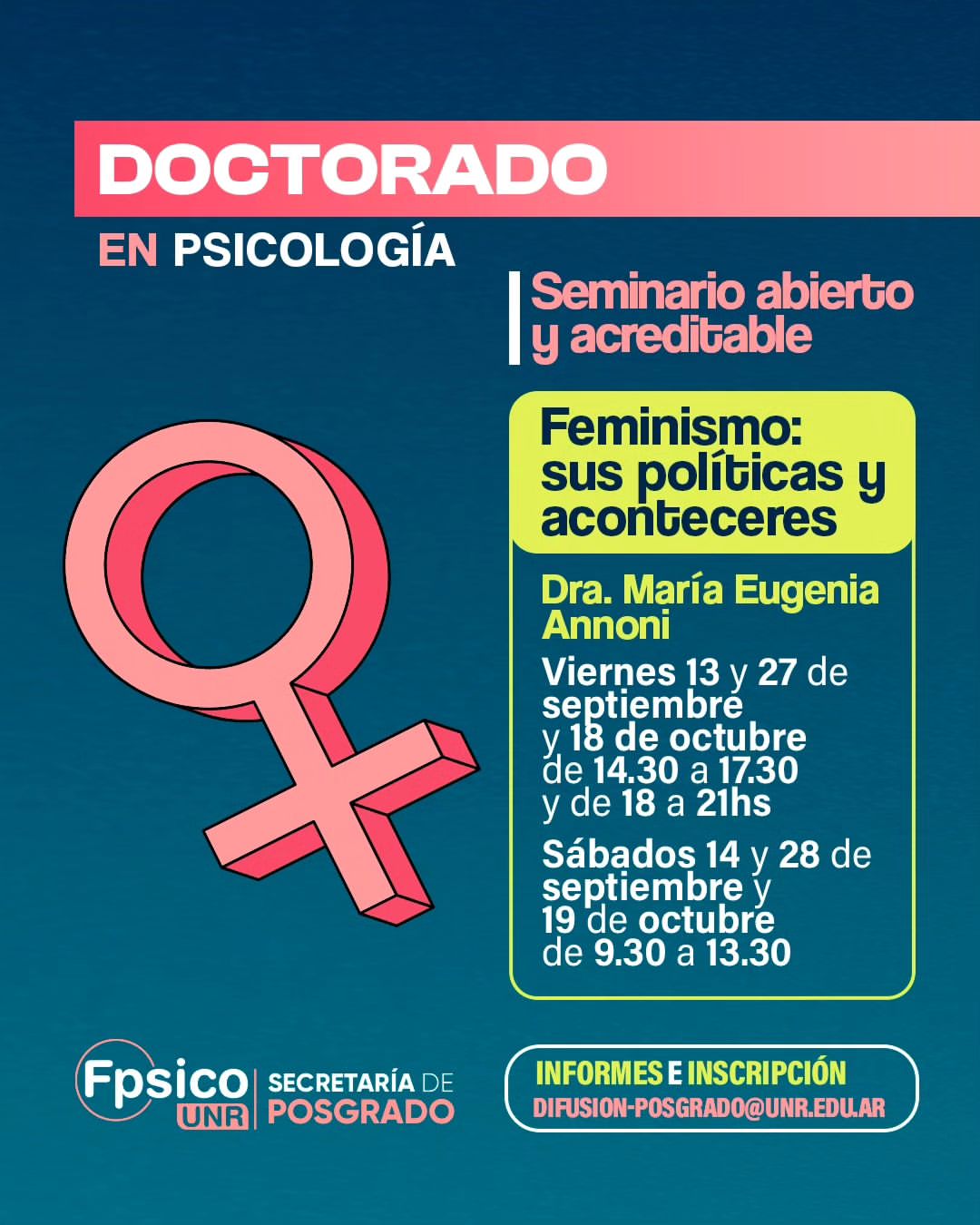 📢 “FEMINISMO: SUS POLÍTICAS Y ACONTECERES”