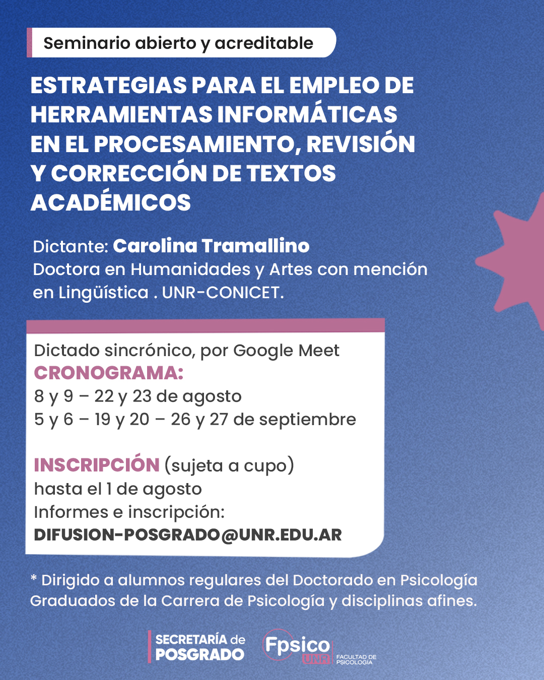 Seminario abierto y acreditable