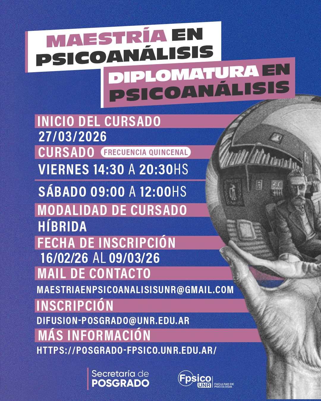 MAESTRÍA Y DIPLOMATURA EN PSICOANÁLISIS