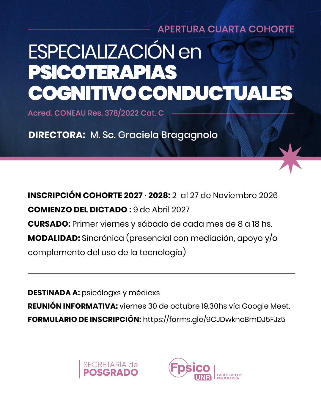 ESPECIALIZACIÓN EN PSICOTERAPIAS COGNITIVO CONDUCTUALES